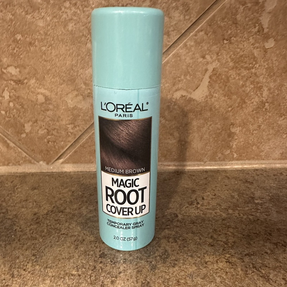 L'Oreal Paris MAGIC Root Cover Up Spray - HAIR COLOR Medium Brown- 2 Ounce-NEW